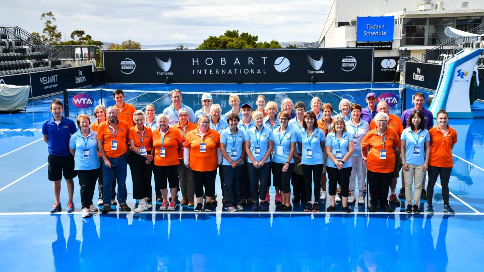 Volunteers at Hobart International 2018