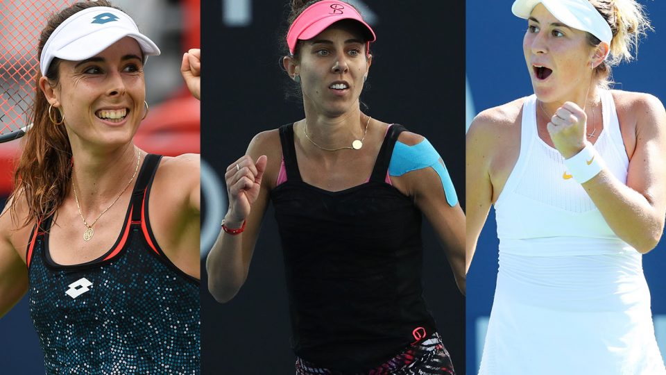 STAR LINE-UP: Alize Cornet, Mihaela Buzarnescu and Belinda Bencic will compete at the Hobart International in 2019; Getty Images