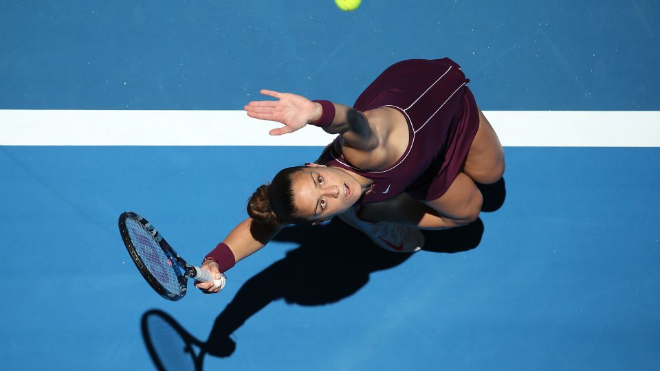 NEW CONTENDER: Greece's Maria Sakkari, pictured at the Mastercard Hopman Cup this week, will aim to win her first WTA title in Hobart; Getty Images
