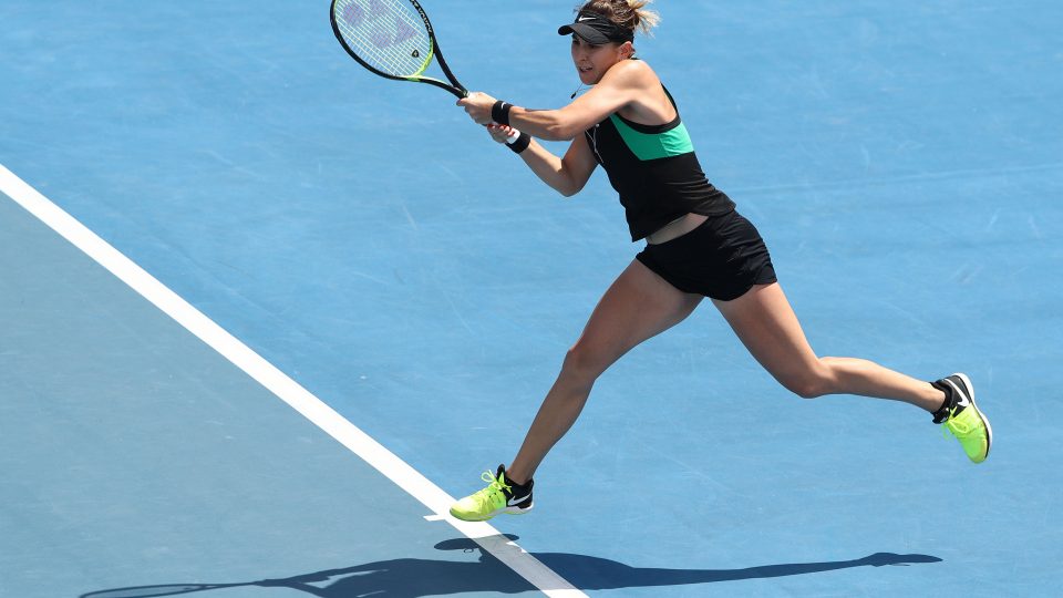 MOVING ON: Belinda Bencic won a challenging first-round battle against Mihaela Buzarnescu; Getty Images