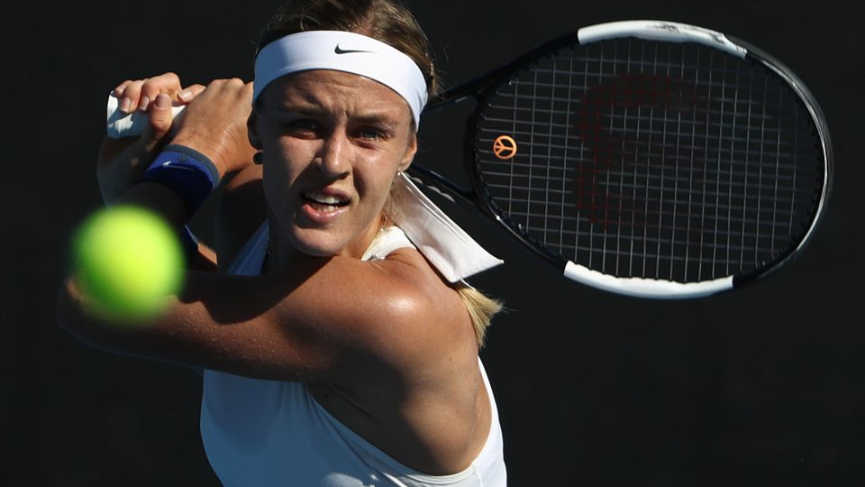 WINNING RUN: Anna Karolina Schmiedlova upset Belinda Bencic to reach the Hobart International final; Getty Images