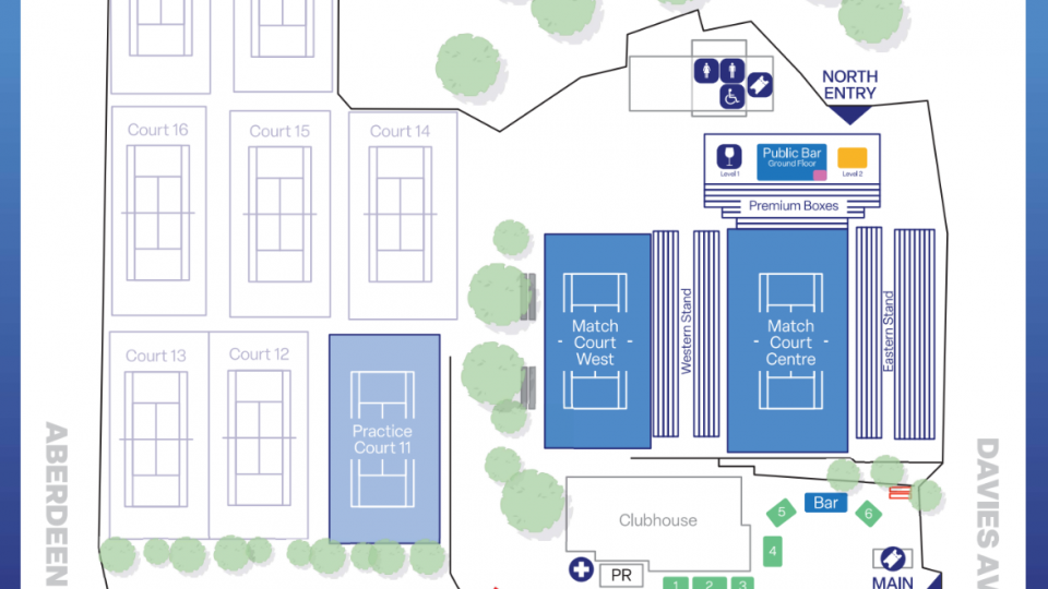 Hobart International 2023 map Hobart International Tennis